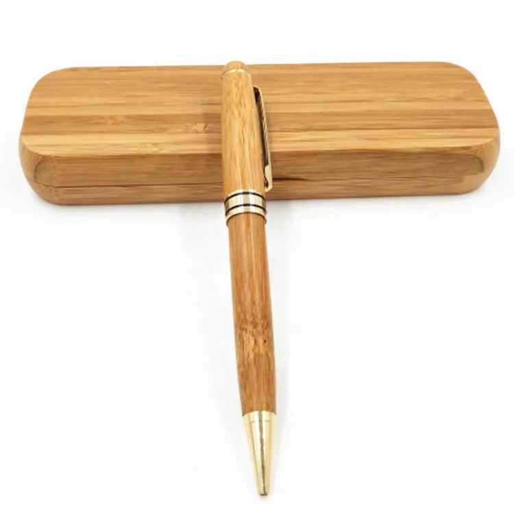 Bamboo Root Ballpoint Pen - Natural Bamboo Root Writing Pen 6 Inch Length Black Ink