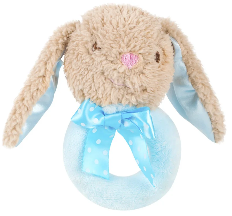 Детский мультяшный Кролик плюшевая погремушка кольцо колокольчик новорожденный ручной кролик музыкальные детские мягкие игрушки
