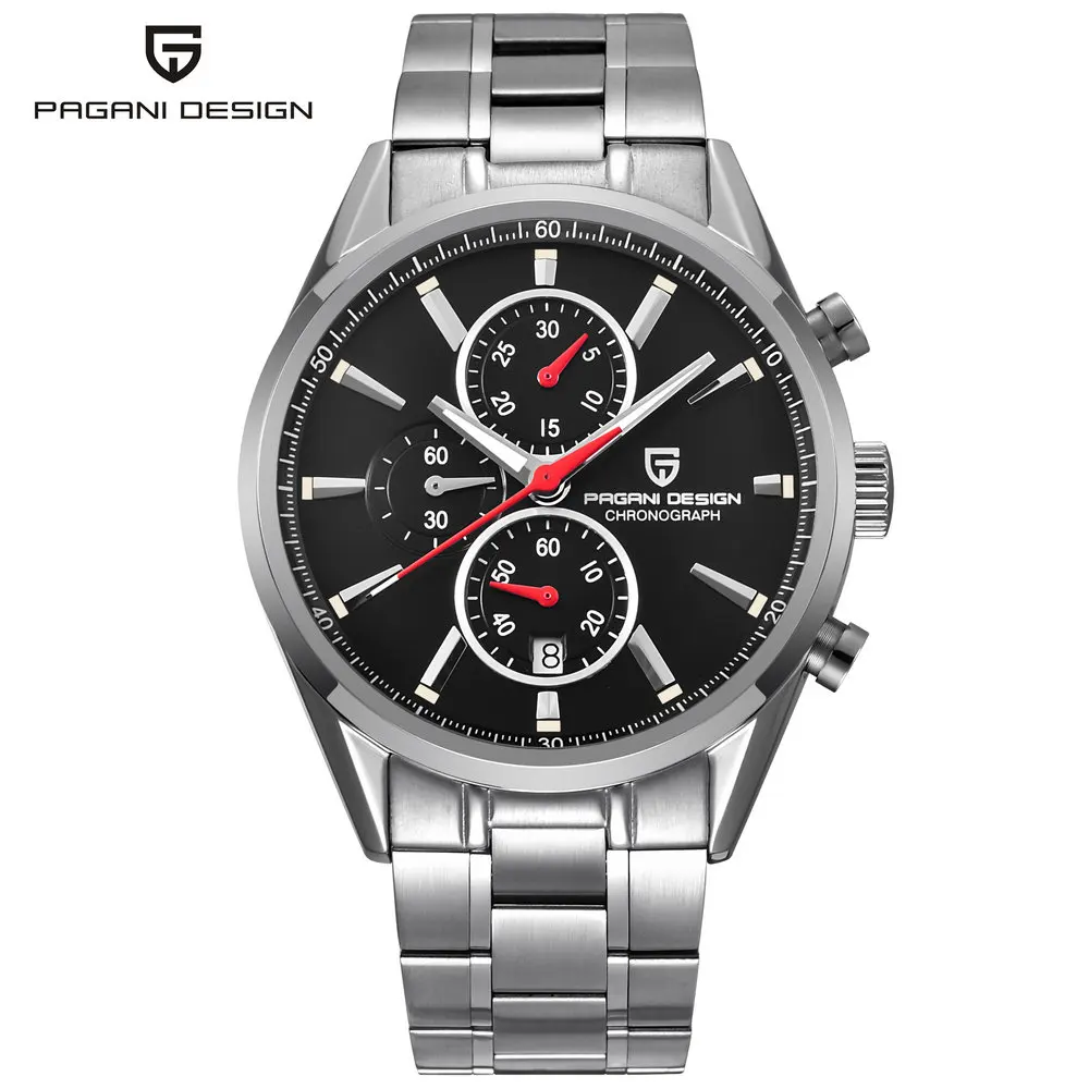 Pagani Design 2765 D'affaires Montre Homme Cuir Heures Min Sec Chrono  Montre-bracelet En Acier Inoxydable Montre À Quartz Pour Les Hommes - Buy  Montre Homme,Montre Heure Min Sec Chrono,Montre Cadran Noir Product