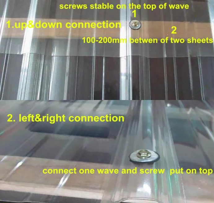 2.8mm diamond embossed wave polycarbonate corrugated clear roofing pc plastic polycarbonate tiles