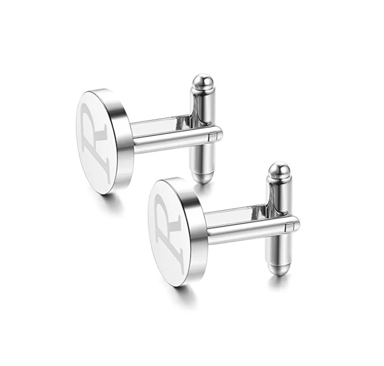 Мужские классические гравировка первоначальное запонки буквы алфавита запонки официальные деловые туфли; Свадебные мужские рубашки A-Z