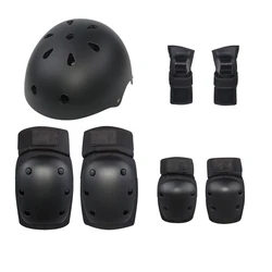 Adjustable Kids adult size Skating Protective Wrist Elbow Knee Pads Set Skate Protective Gear with helmet