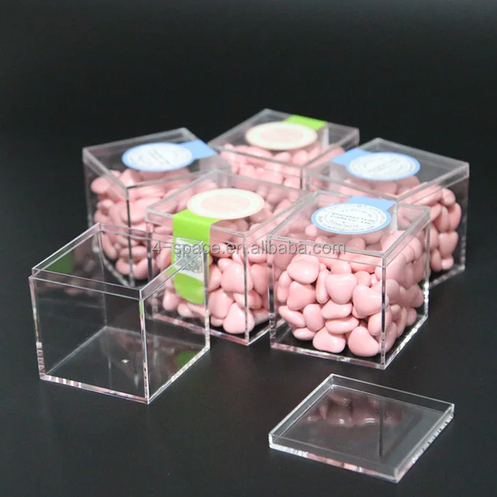 Small Clear Acrylic Candy Favor Boxes