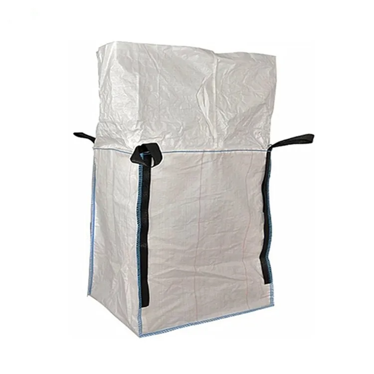 1000kg Jumbo Tonn Bag PP Material FIBC Bags with Bottom Discharge and Top Fill Spout for Bulk Product Storage Transportation