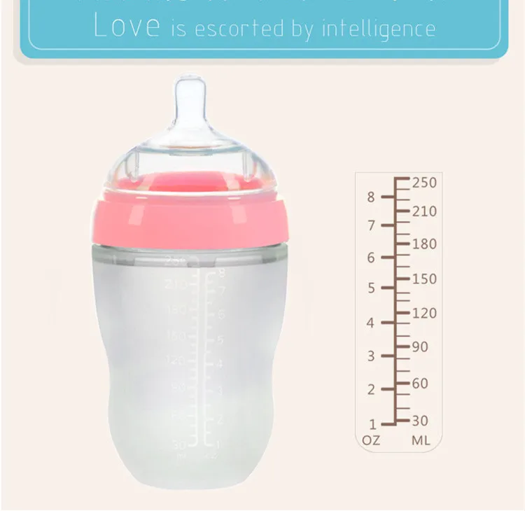 Wholesale Safe Silicone Baby Bottles Safe Comfortable Reusable Baby