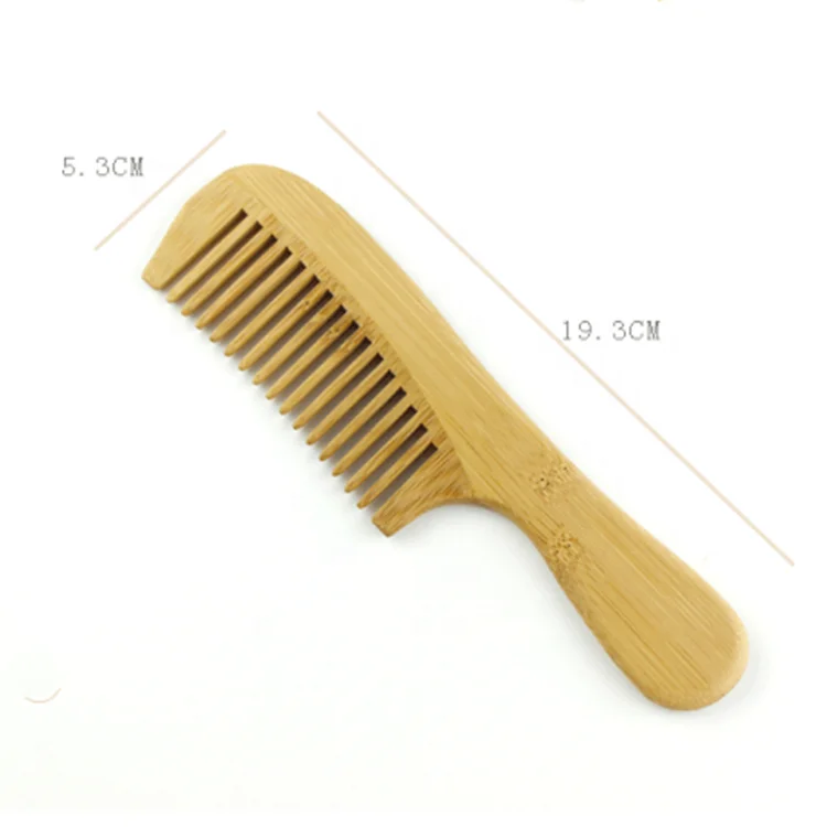 Custom Logo Wide Tooth Comb Handmade Natural Bamboo Hair Comb With Long  Handle - Buy Bamboo Hair Comb,Wide Tooth Bamboo Comb,Custom Logo Hair Comb  Product on 