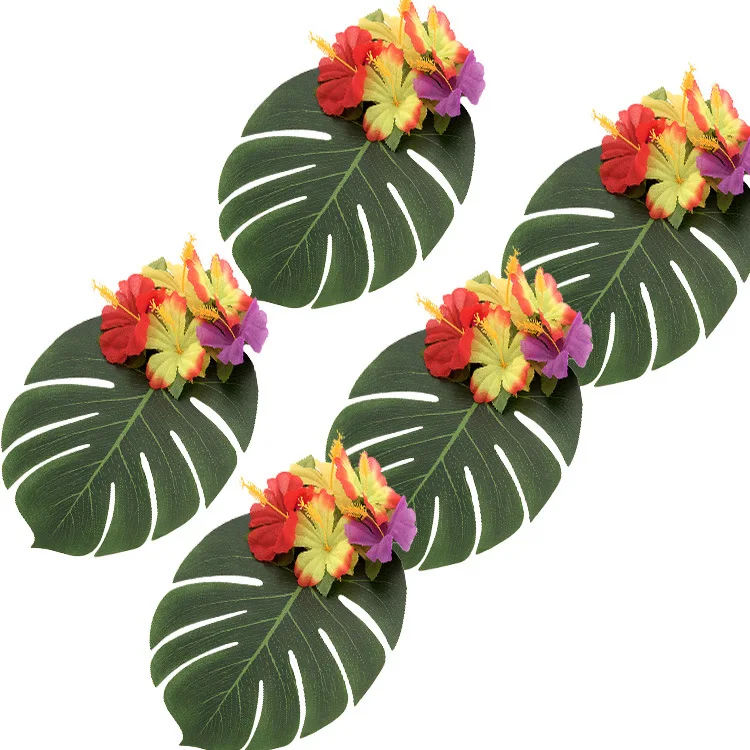 Tema Hawaiano Fiesta Tropical De Hojas De Palma,Guirnalda De 