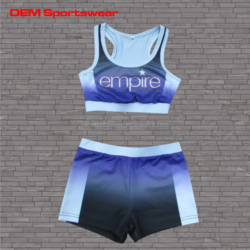 cheer sports bras and shorts