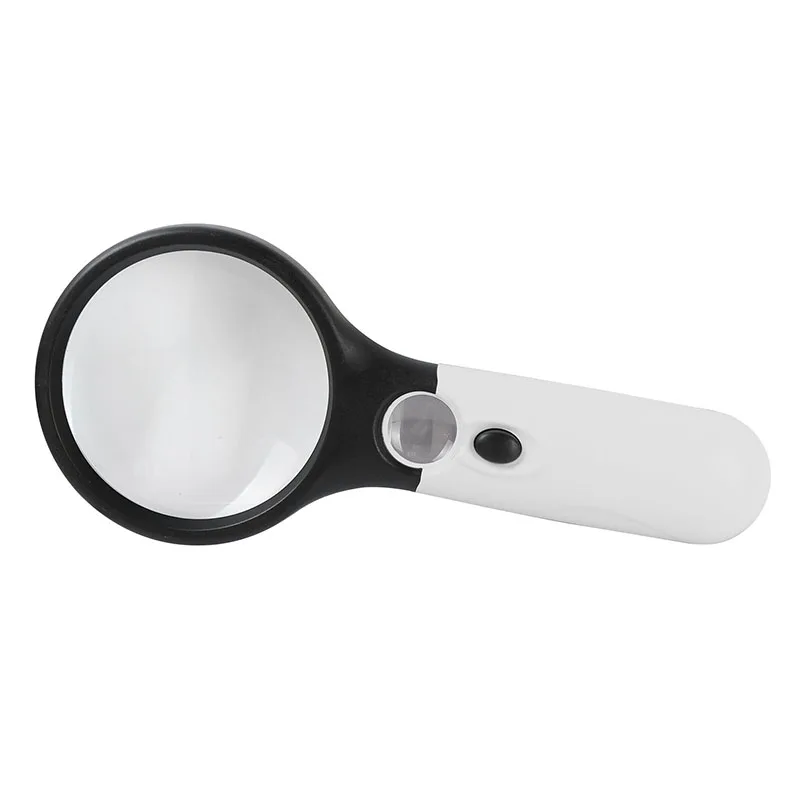 Большая акриловая оптическая линза Лупа 3LED свет 3X/45X ручной увеличительное стекло качество ABS корпус чтение карт оборудование для ремонта часов и ювелирных изделий с BM-MG4117
