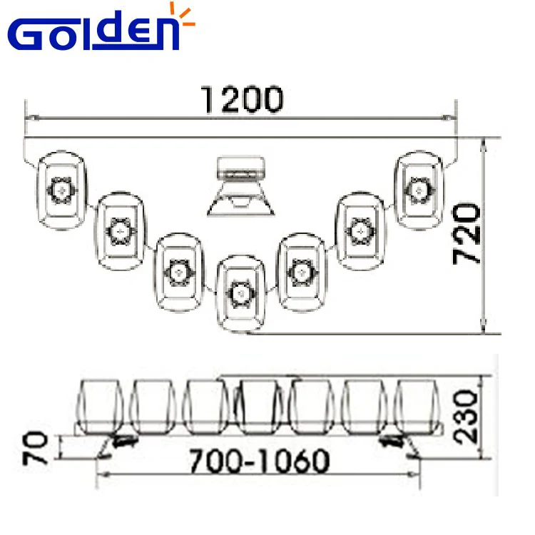Галогенная вращающаяся аварийная световая балка для грузовика, 12 В, векторная форма