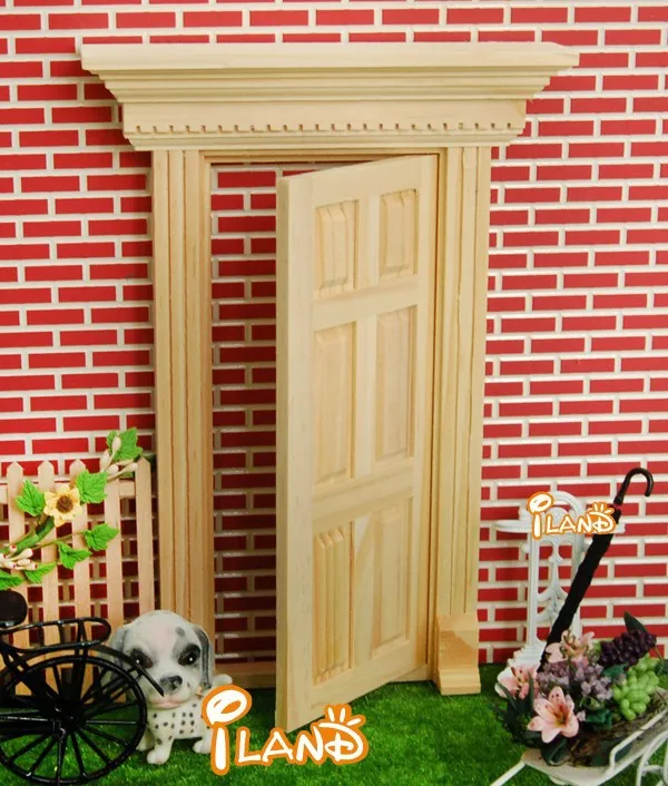 
 Миниатюрные маленькие сказочные двери iland, маленькие двери, деревянная гладкая дверь с зубчатым литером OA011D  