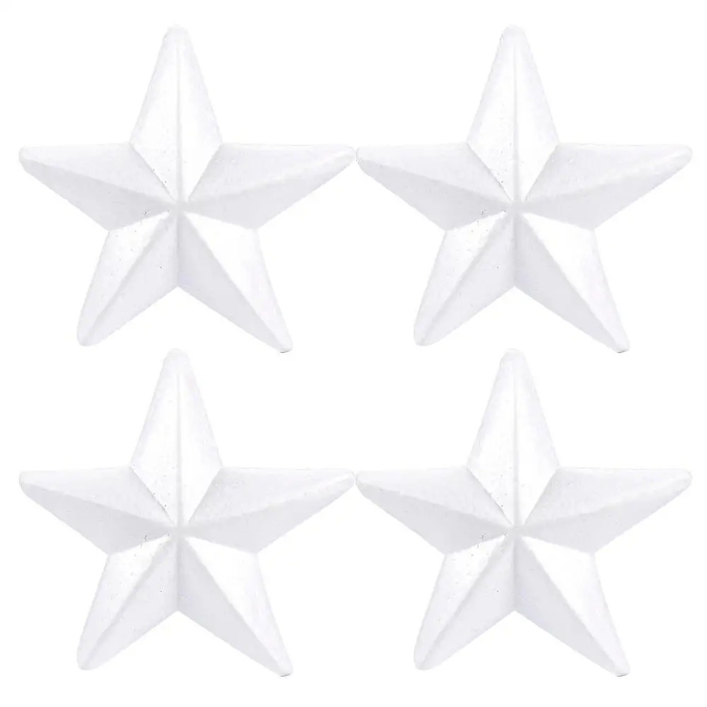 Smooth Wholesale Virgin EPS Polystyrene Figure Shape Star 6cm Foam Ornaments Diy Styrofoam Craft Party Decoration