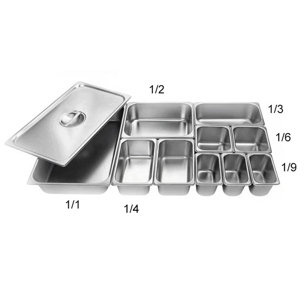 Европейский стиль нержавеющая сталь 1/1 1/2 1/3 1/4 1/6 1/9 всех размеров Gastronorm Контейнер gn pan