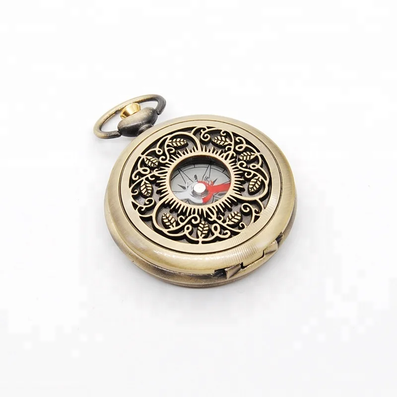 Bussola Tascabile Vintage A Coperchio Apribile In Lega Di Zinco – Strumento Di Navigazione Portatile, Elegante E Compatto Per Escursioni, Campeggio E Uso Quotidiano, Misura 6x4,5 Cm