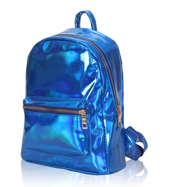 Hot Sale Rainbow School Bag Bookbag Girls Fancy Glitter Holographic