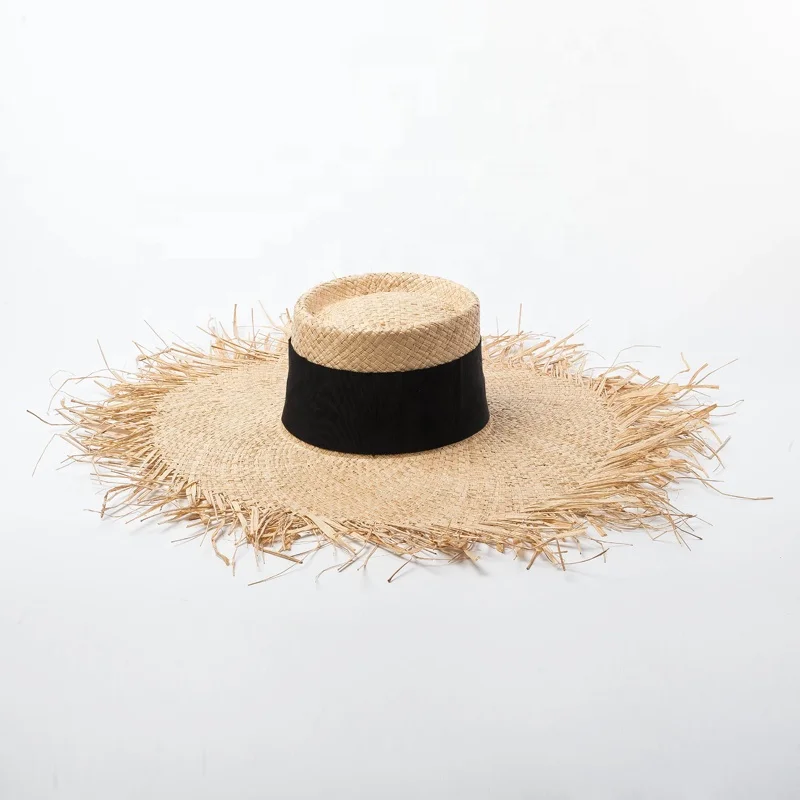 Sombrero Floppy Grande Para Mujer, Sombrero De Paja De Trigo Con Lazo
