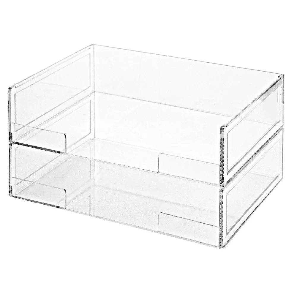 New Clear File Paper Trays Organizer Acrylic Desk Organizers Stackable ...