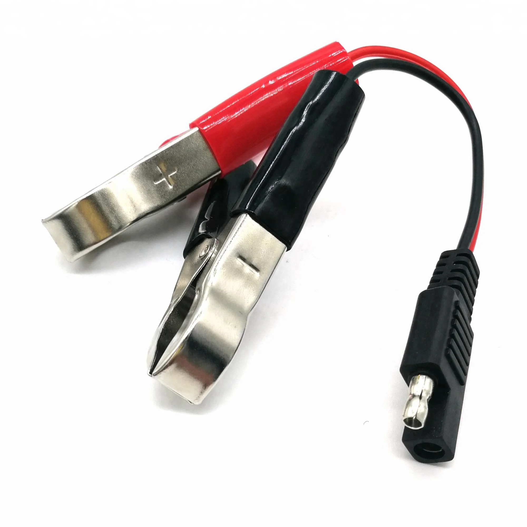 SAE Quick Release Adapter to Red/Black Alligator Clips Extension Charging Cable