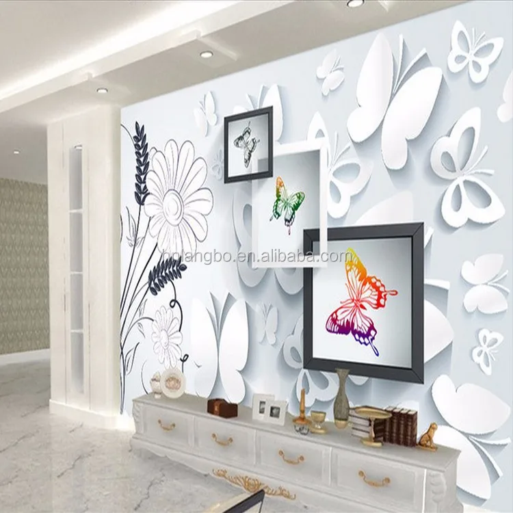 3d Black And White Wall Painting Wallpaper Tv Background Living Room Sofa  Custom Creative Mural - Buy Creative Mural,Custom Wallpaper,Black And White  Wallpaper Product on 