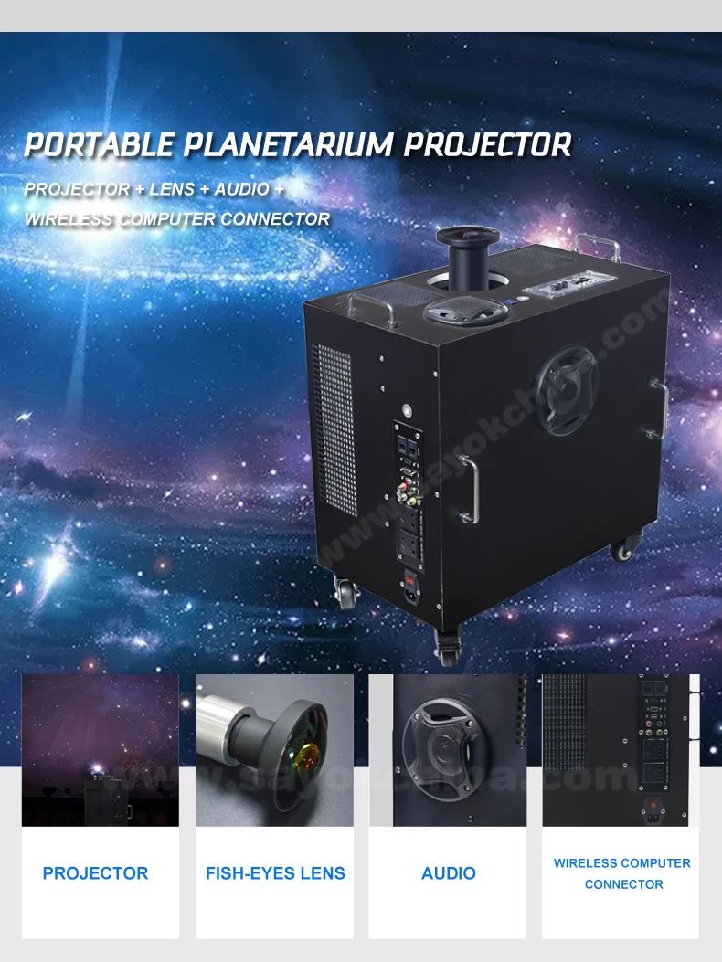 Sayok 6500LM Portable Inflatable Planetarium with 1 Year Warranty and 4 Wheels for HD Fulldome Projection