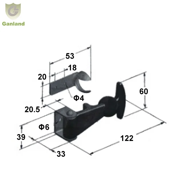 GL-14123 резиновое Переднее Крепление гибкая Т-образная ручка выдвижная