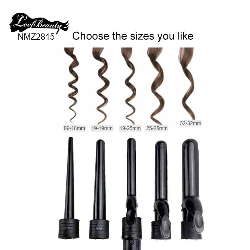 DODO 5p Hair Curler Professional Curling Irons with Ceramic Coating