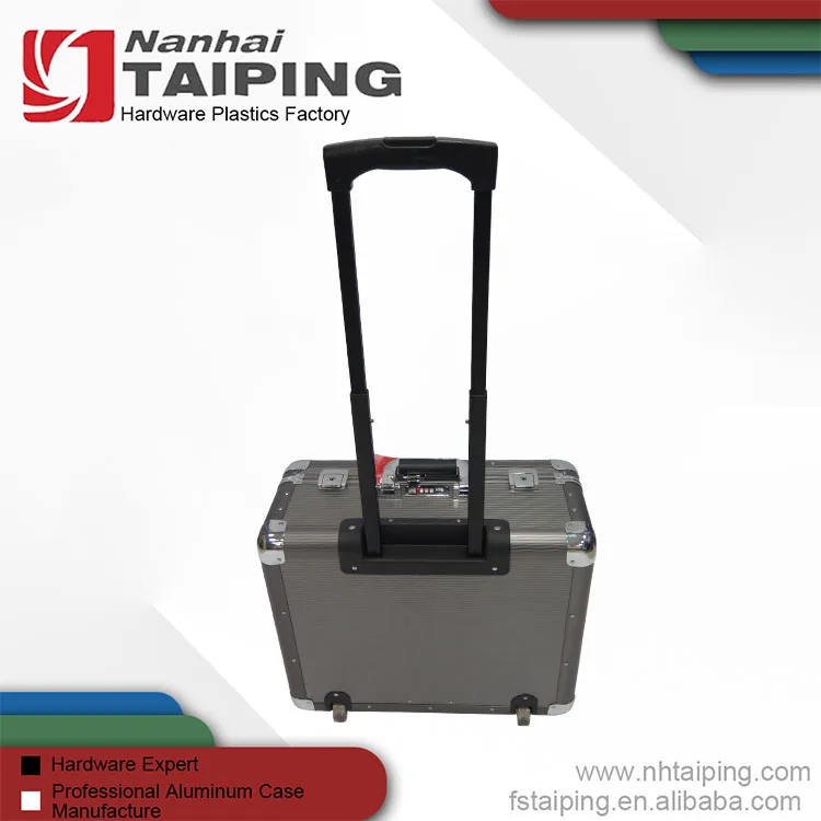 Aluminium Pilot Trolley Case Suitcase Tool Case With Wheels