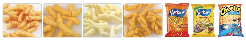 Fully Automat Fried kurkure Extruder Cheetos Sneaks Making machine Nik Nak Production machine