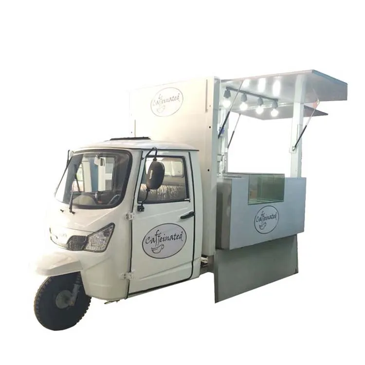Newest 3 Wheel Piaggio Ape Mobile Fast Food Truck for Ice Cream Cart Sale