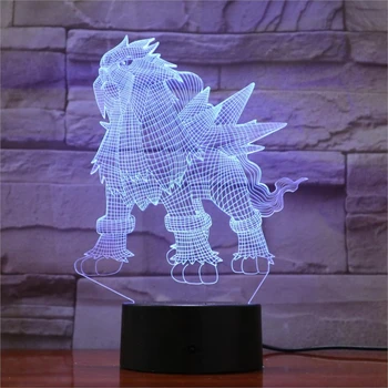 Pokemon Pikachu 3D 7 Color Led Night Lamps For Kids Touch Led Usb Table Lampara Lampe Baby Sleeping Nightlight