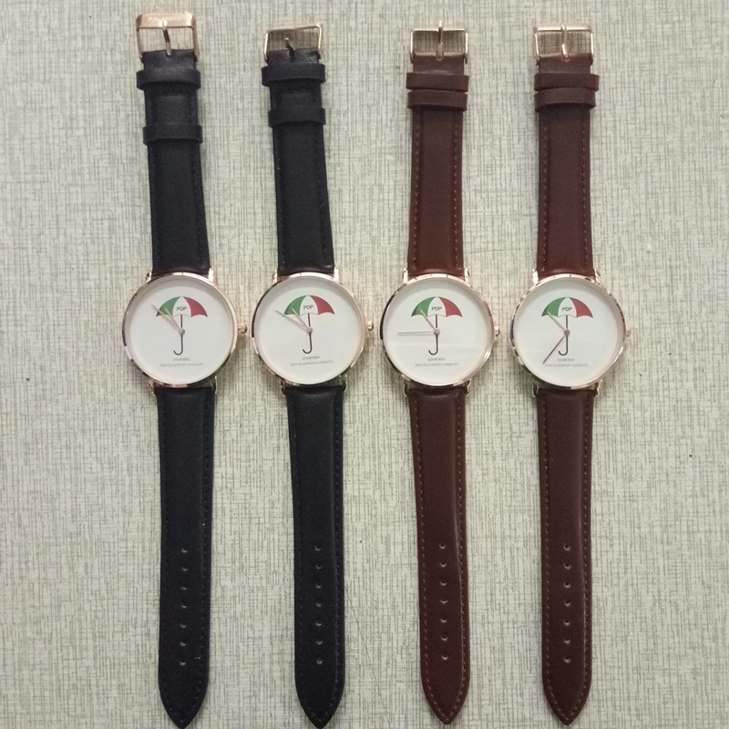 Customized OEM Classic Watch Personal Name Branding Custom Logo Watch Genuine Leather Men Wrist Watch