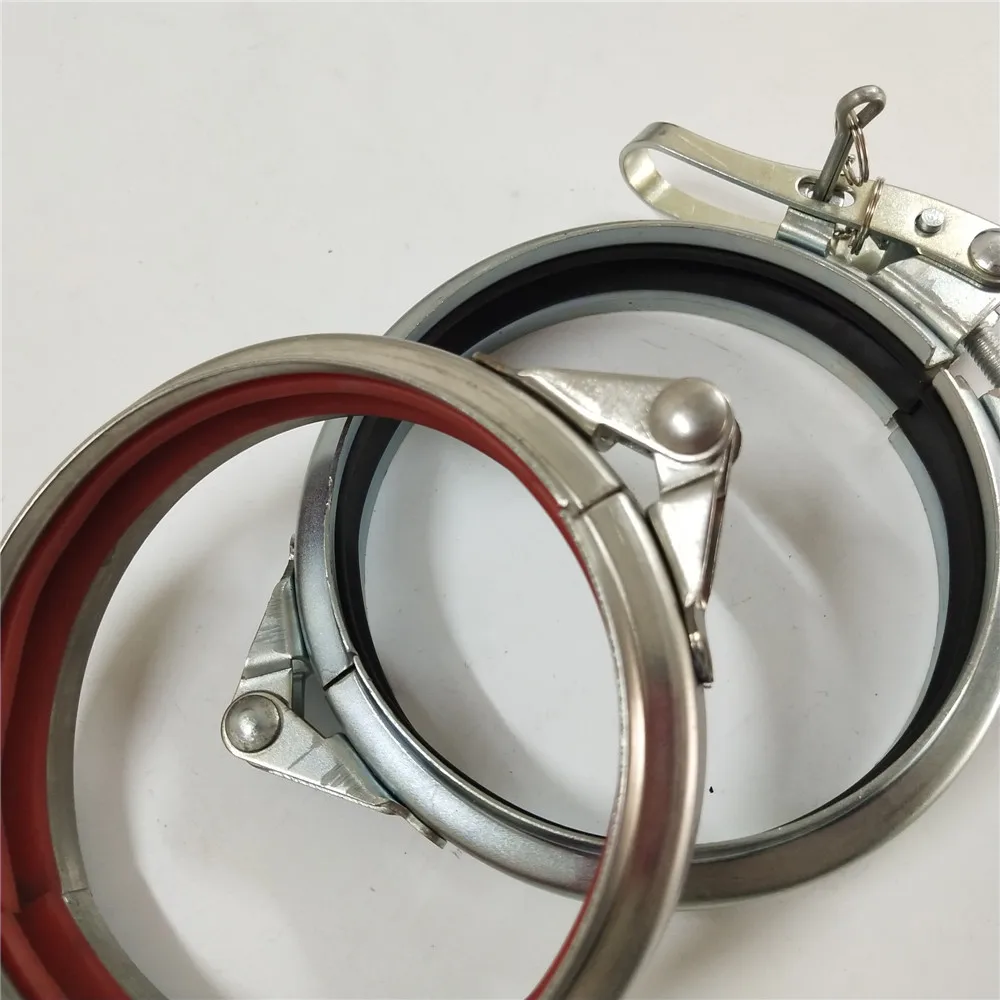 Quick Release Rapid Lock Duct Ring Clamp 80-600mm OEM Dust Collection Pipe  Fittings