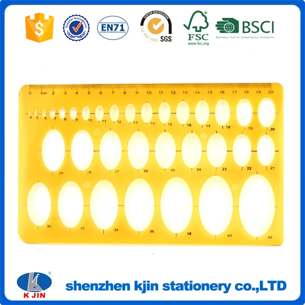 Высокое качество пластиковых шаблон линейка для студентов с различной формы