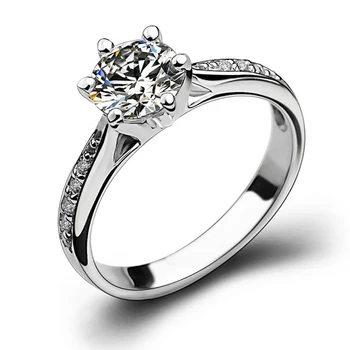 2020 Hot Sell Wholesale S925 Silver Women Zircon Diamond Wedding Ring Jewelry