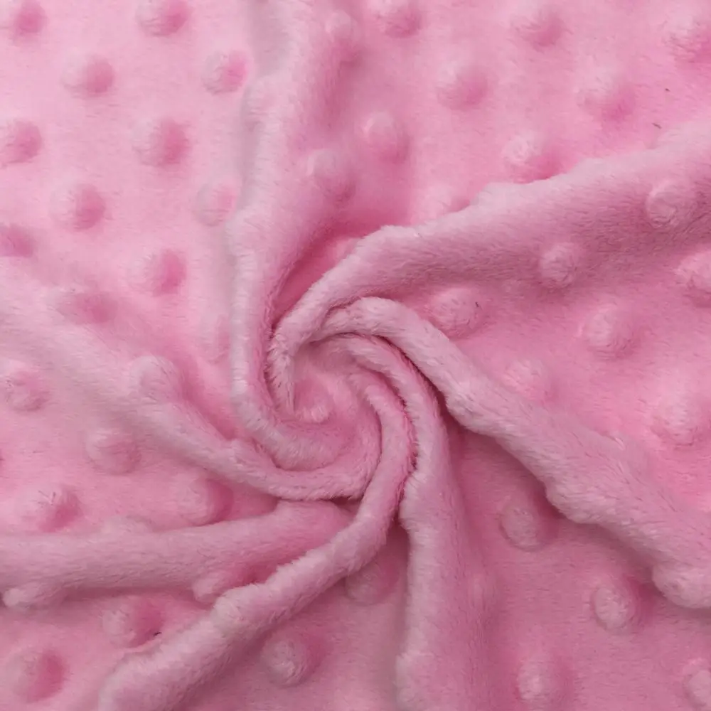
Высококачественная 100% полиэфирная тисненая Вязаная Мягкая ткань в горошек плюшевая ткань для детского одеяла 