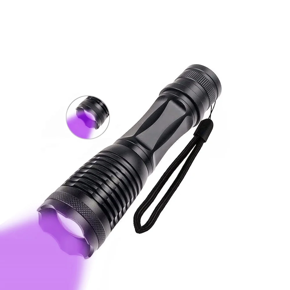 2 Mode T6 Uv Crack Detection Dog Urine Pet Stains Bed Bug Detector Power Ultra Violet Torch Zaklamp LED Blacklight Uv Flashlight