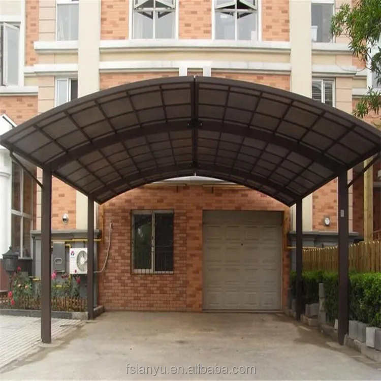Strong Aluminum Frame Polycarbonate Board Canopy Double Carport