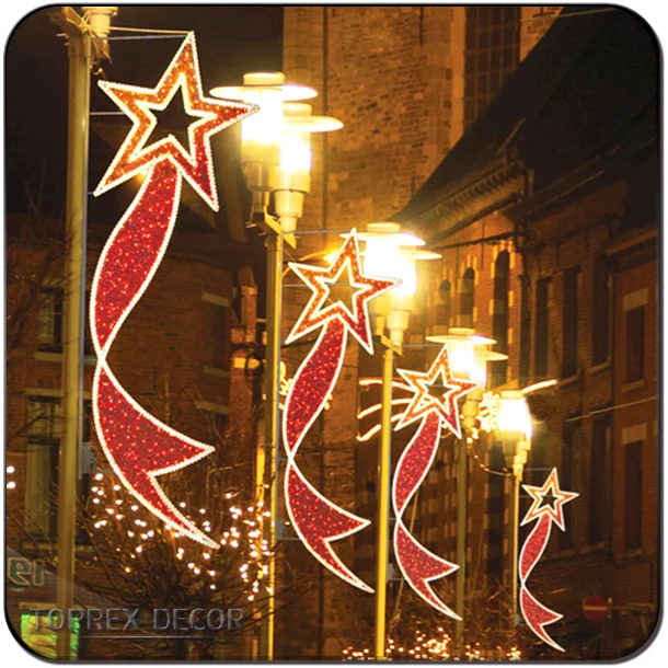 New year lighted christmas outdoor led flag pole light