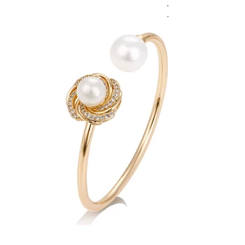 51739 Manufacture sea pearl jewelry Copper alloy fashion bangle bracelet for sale