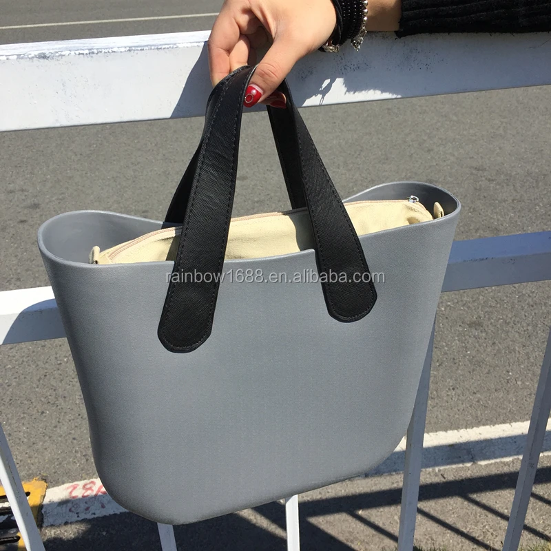 Moda impermeable señoras mujeres bolso de compras de silicona