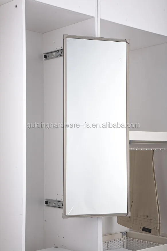 GUIDING Bedroom Deluxe Rotating Wardrobe Pull Out Mirror