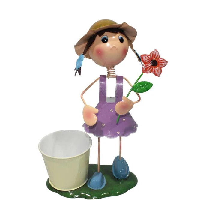 metal doll  craft flower pots 