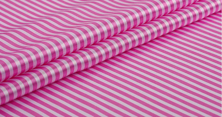 150cm Width 80gsm Soft Smooth Shiny Satin Stripe Fabric for Dress Lining Decoration