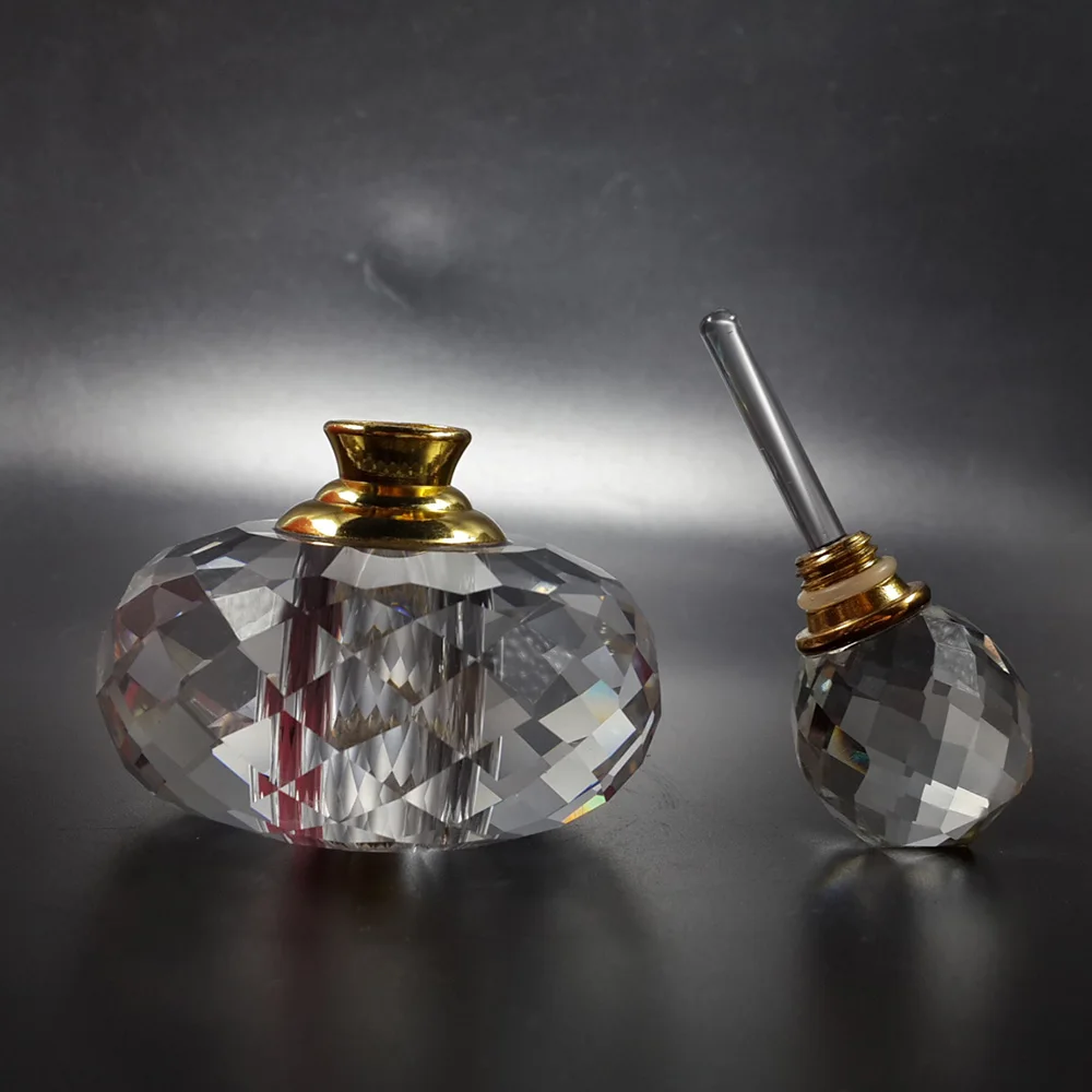 Crystal Manufacture Diamond Glass 3ml Perfume Bottle With Glass Stick