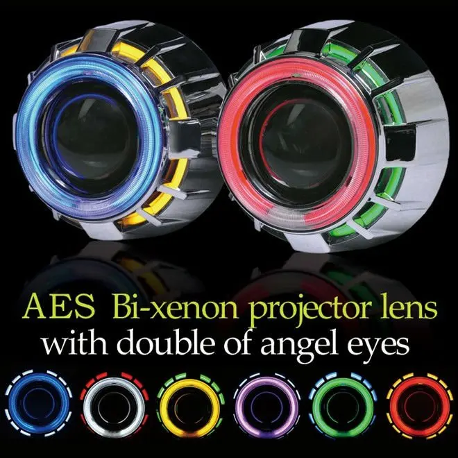Good Price Aes G1 Aes Double Angel Eye Projector Lens Kit Projector Headlights View Projector Headlights Aes Aes Product Details From Guangzhou Aes Car Parts Co Ltd On Alibaba Com