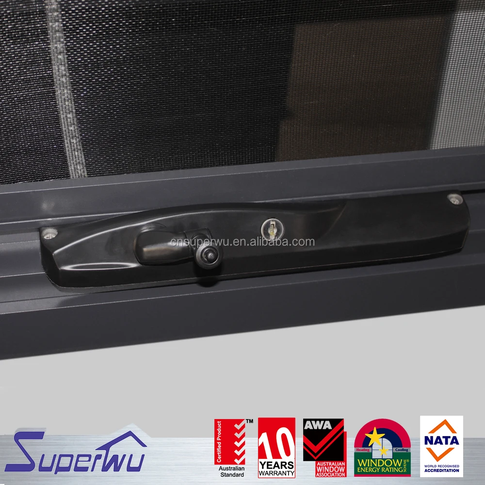 AS2047 Australia Standard Residential Quality Aluminum Casement Frame Glass Awning Windows