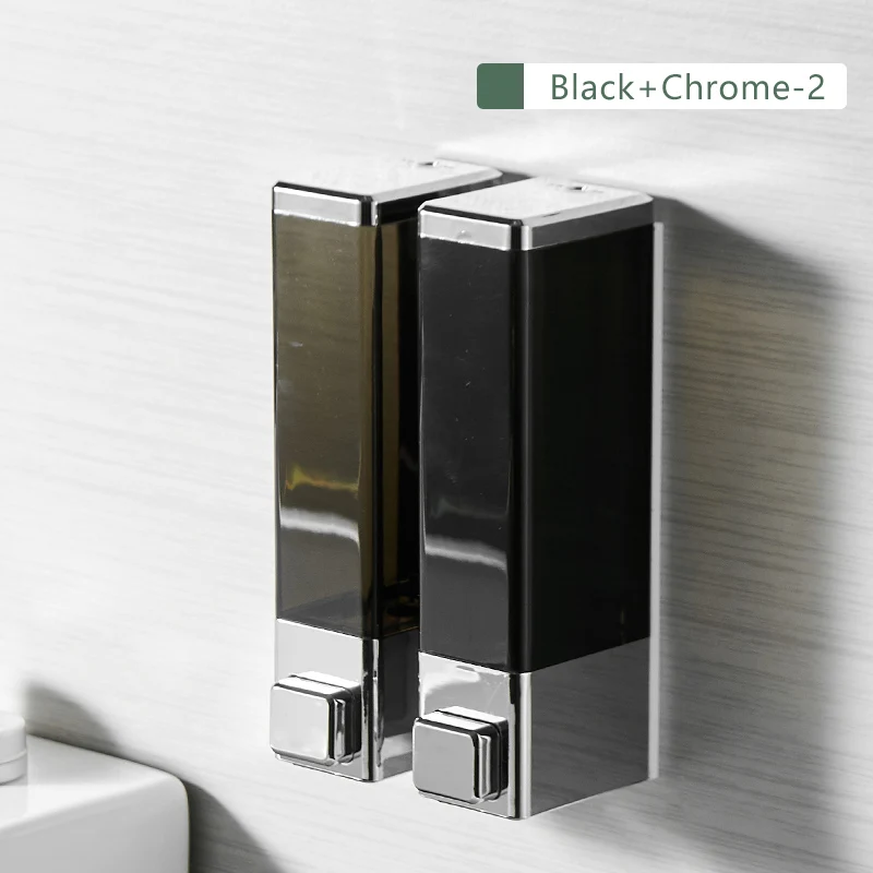 Многоразового использования отель дома ABS пластик коммерческое настенный пены двойной мыло шампунь диспенсер для жидкого мыла