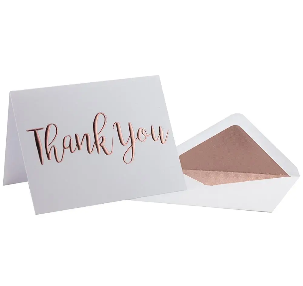 Amazon Hot Selling Weddingthank You Card Gold Foil Thank You Cards Custom With Logo Buy Thank You Cards Cusotm With Logo Thank You Cards Gold Foil Thank You Cards Product On Alibaba Com