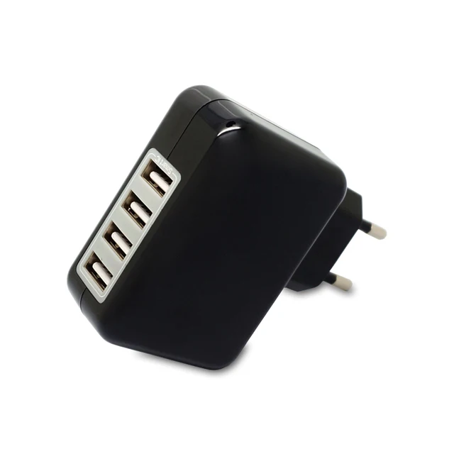 For Global use 4 USB charger High Current 4.8A Removable black output mobile phone universal Micro usb travel charger