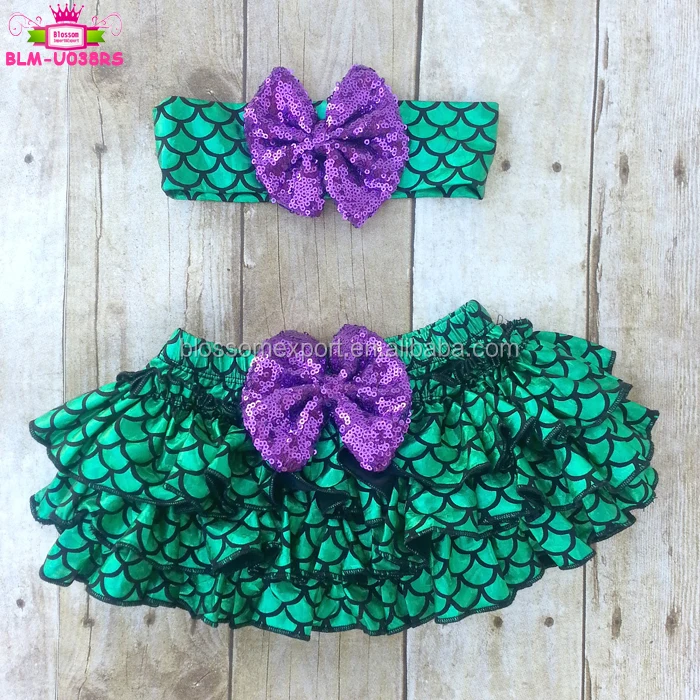 Cache Couche A Volants Pour Bebes Filles Style Sirene Tutu Vert Avec Nœud Assorti Paillettes Violettes Buy Bloomers De Sirene Bebe Autour Des Bloomers De Sirene A Volants Bloomer Tutu De Sirene Verte Product On Alibaba Com